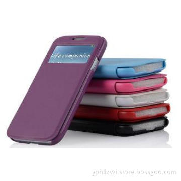 Slim Purple Samsung Leather Phone Cases For Galaxy S4 With